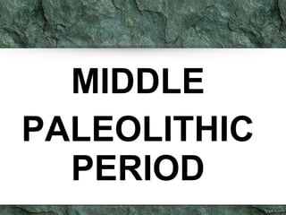 MIDDLE 
PALEOLITHIC 
PERIOD 
 