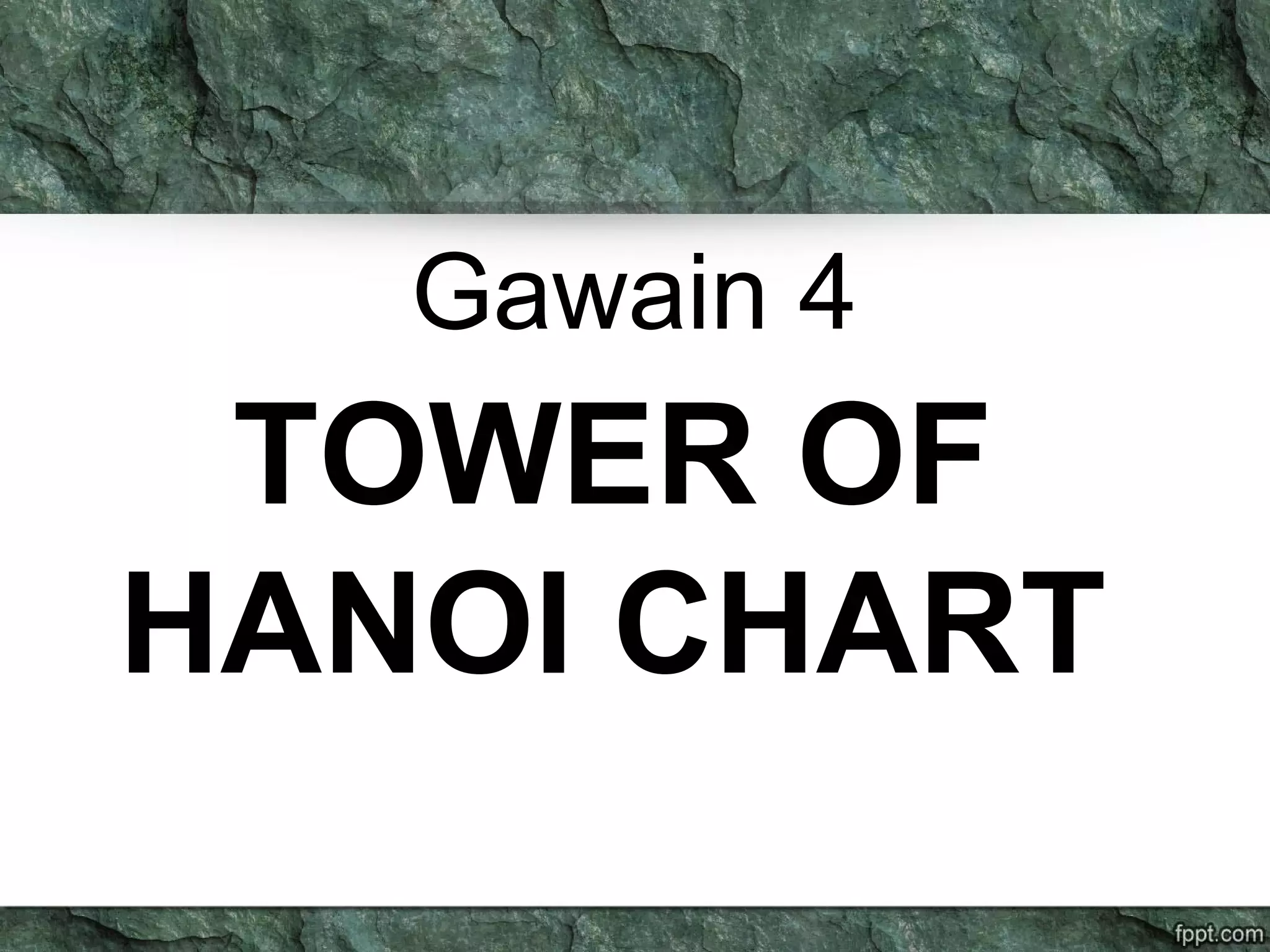 Gawain 4
TOWER OF
HANOI CHART
 