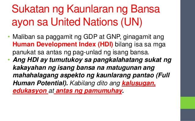 Aralin 20 konsepto at palatandaan ng pambansang kaunlaran