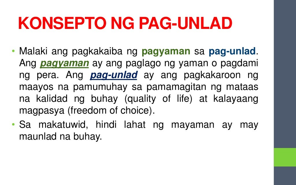 Aralin 20 konsepto at palatandaan ng pambansang kaunlaran