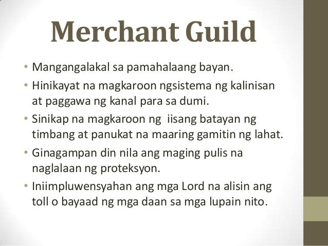 Aralin 20 Paglakas Ng Kalakalan At Ang Pag Usbong Ng Mga Bayan At Lun