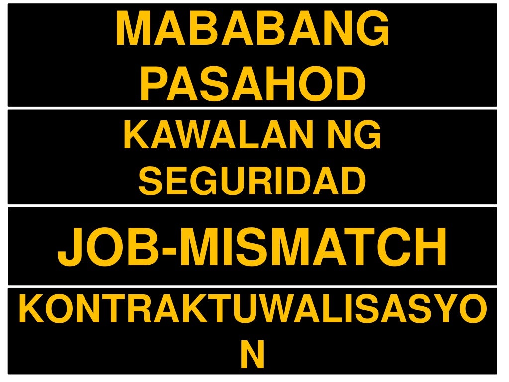 MGA ISYU SA PAGGAWA
