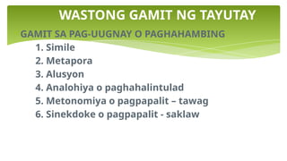 Inuring ARALIN 2 MALIKHAIN(URI NG TAYUTAY).powerpointx | PPTX
