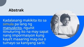 Tagalog Abstrack Example Aralin 2 Mga Hakbang sa Pagsulat ng Iba’t Ibang Akademikong.pptx