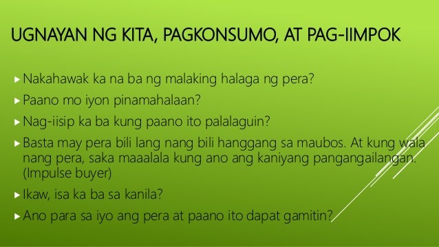 Aralin 3 Ugnayan Ng Pangkalahatang Kita Pag Iimpok At Pagkonsumo