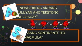 Aralin 3. 5 - Ang Alaga ni Barbara C. Kimenye isinalin sa Filipino ni ...