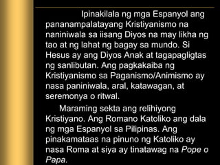 Aralin 3 ang pagbabago sa pananampalataya