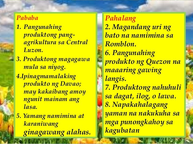 Top 18 pakinabang na pang ekonomiya mula sa likas na yaman ng bansa en