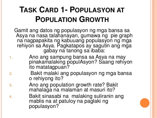 Ano Ang Kaugnayan Ng Populasyon Sa Pinagkukunang Yaman Ng Asya Ano Ang Dahilan Ng Paglaki Ng Populasyon