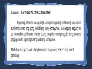 Aralin 5: PAgkonsumo