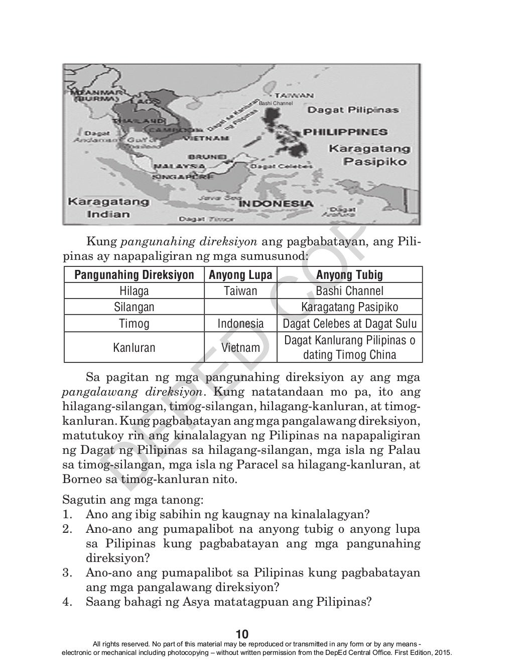 K TO 12 GRADE 4 LEARNER’S MATERIAL IN ARALING PANLIPUNAN (Q1Q4)