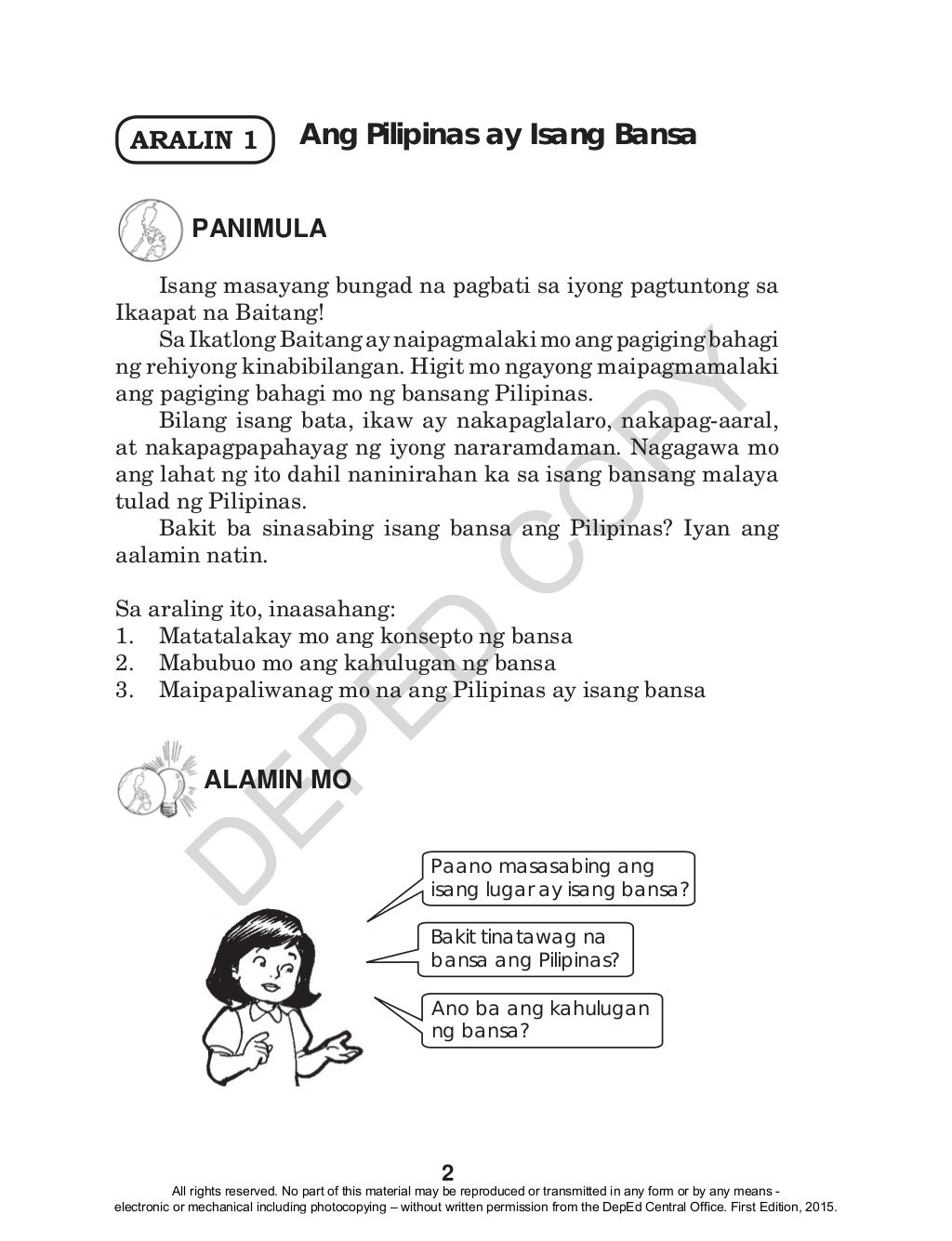 K TO 12 GRADE 4 LEARNER’S MATERIAL IN ARALING PANLIPUNAN (Q1Q4)