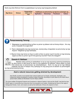 Puna Chart Araling Panlipunan 1st Quarter Grade 8 | PDF