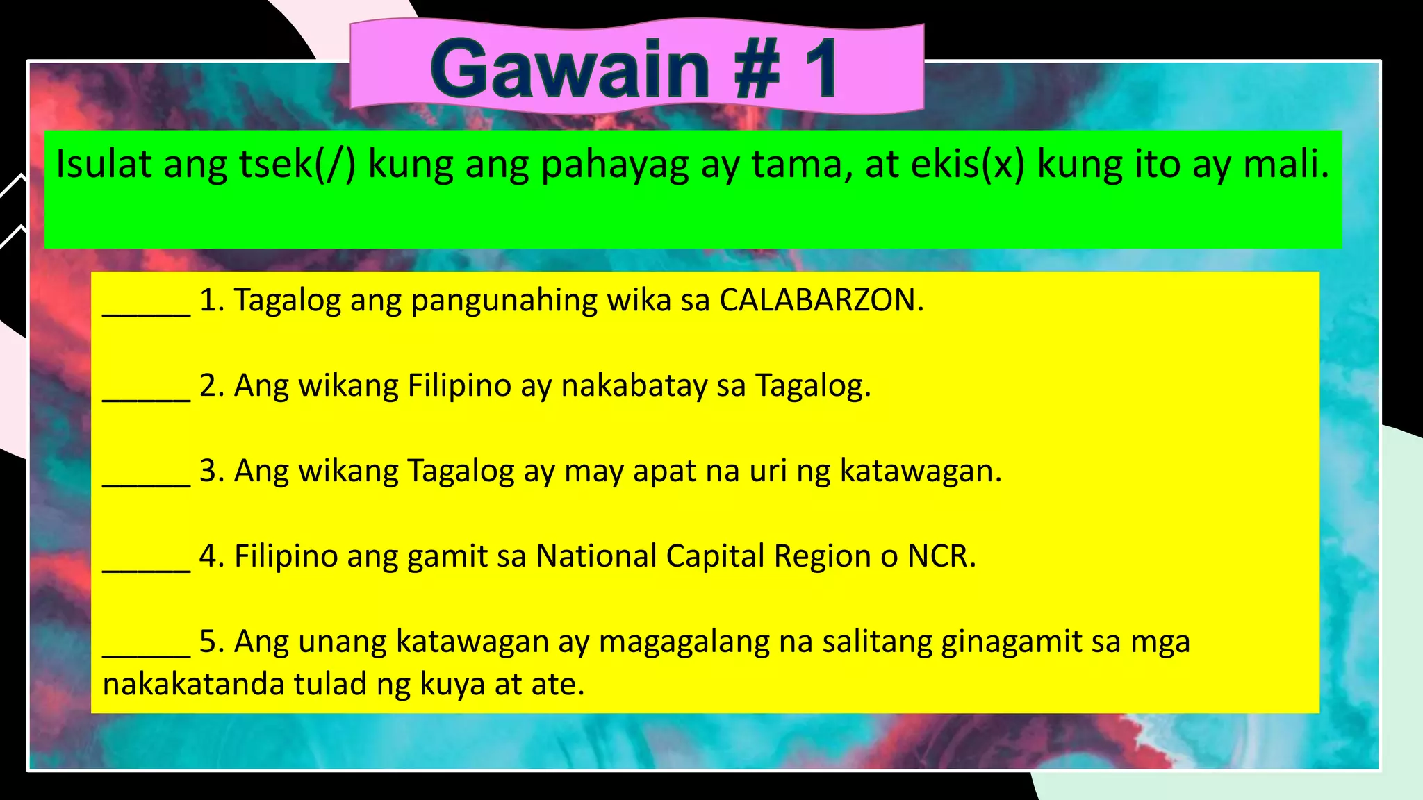 Taguri Araling Panlipunan 3 Yunit III Aralin 3 Ang Wika sa Aming Lalawigan ...