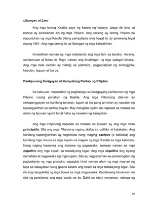AP 5 Pagbabago dulot ng Kolonisasyon sa Pilipinas
