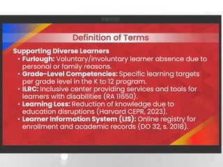 ACADEMIC RECOVERY AND ACCESSIBLE LEARNING (ARAL) PROGRAM ORIENTATION | PPTX