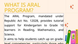ARAL Program Orientation for parents and students | PPTX