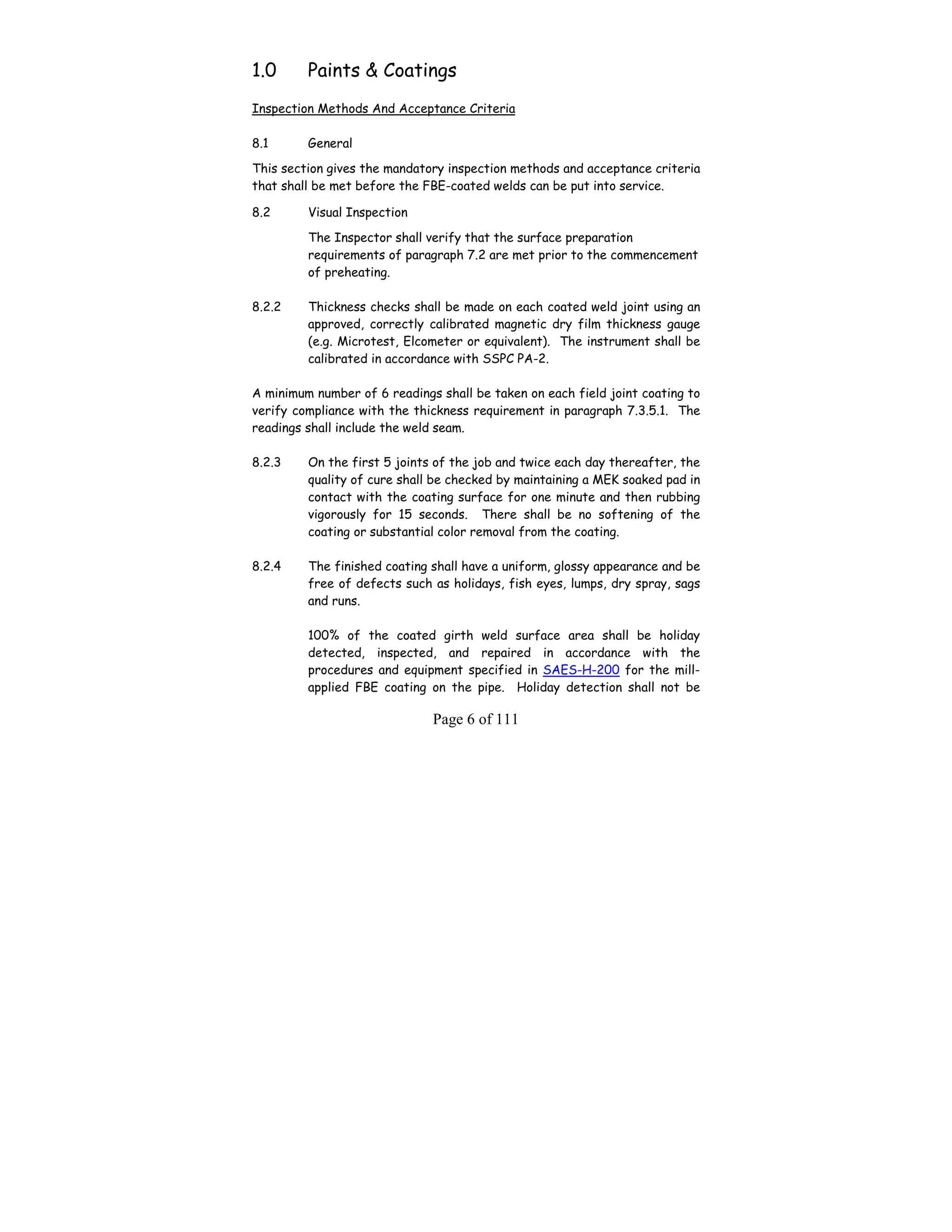 Aramco inspection handbook | PDF