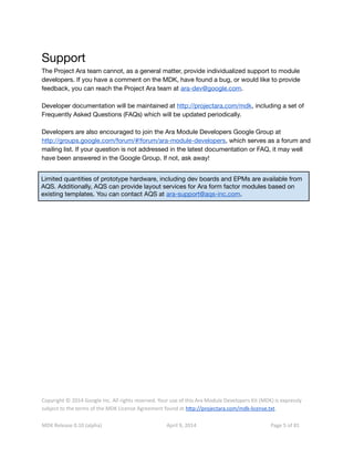 Project Ara Module Developers Kit | PDF