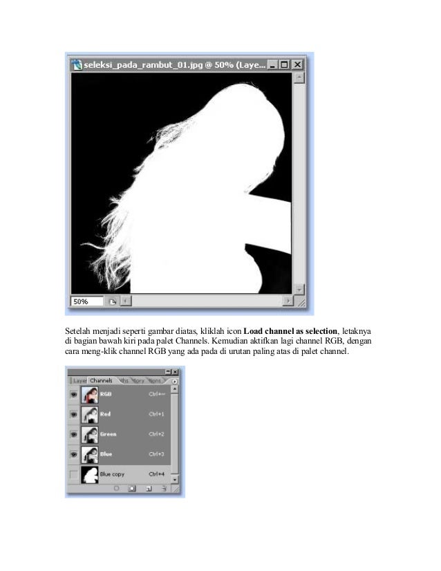 Ara membuat  seleksi rambut  pada photoshop dengan  detil
