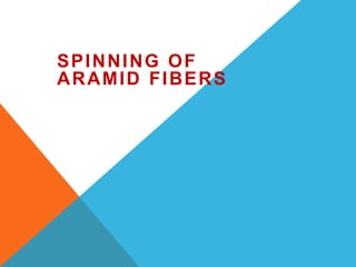 SPINNING OF
ARAMID FIBERS
 