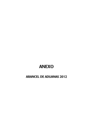 Arancel 2012