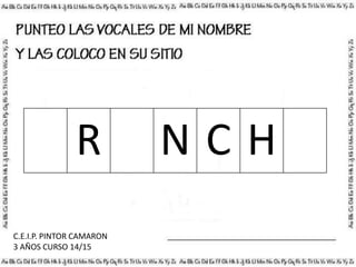 R N C H
C.E.I.P. PINTOR CAMARON
3 AÑOS CURSO 14/15
 