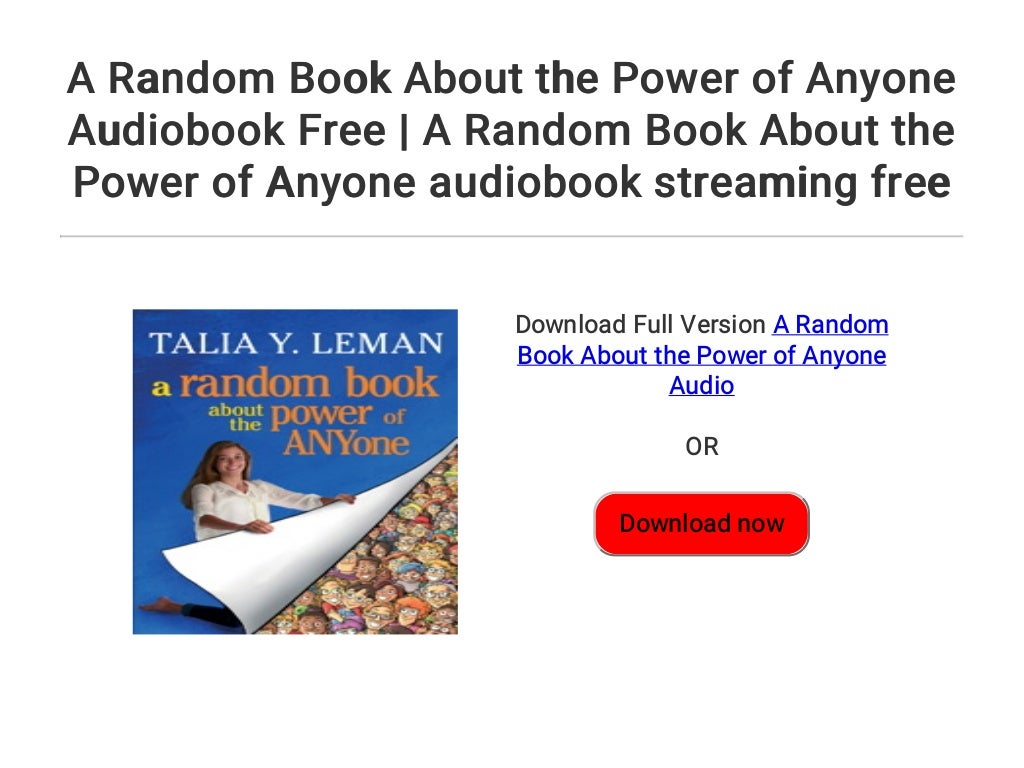81 List A Random Book About The Power Of Anyone for business