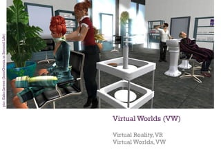 Virtual Worlds (VW) Virtual Reality, VR Virtual Worlds, VW pic: Esko Levee (InnoOmnia in Second Life) 