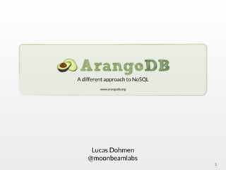 !
the multi-purpose NoSQL Database
!
www.arangodb.org

1

 