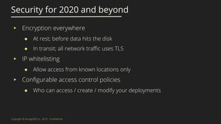 Security for 2020 and beyond
▸
●
●
▸
●
▸
●
 