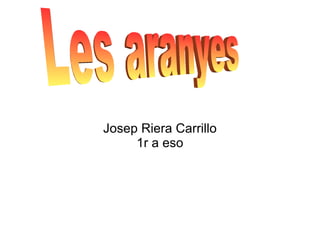 Josep Riera Carrillo 1r a eso Les aranyes  