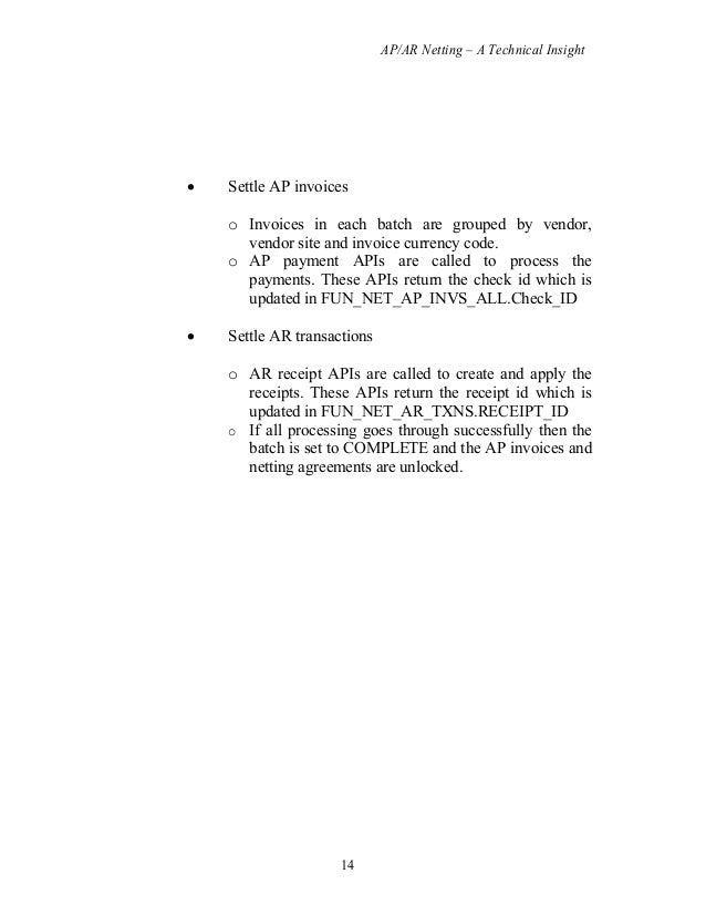 ar ap netting document ar ap