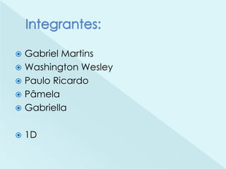  Gabriel Martins
 Washington Wesley
 Paulo Ricardo
 Pâmela
 Gabriella
 1D
 
