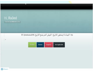 Sentiment Analysis for Arabic tweets