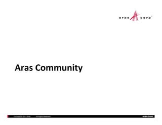 ArasCommunity
 Aras Community



Copyright © 2011 Aras   All Rights Reserved.   aras.com
 