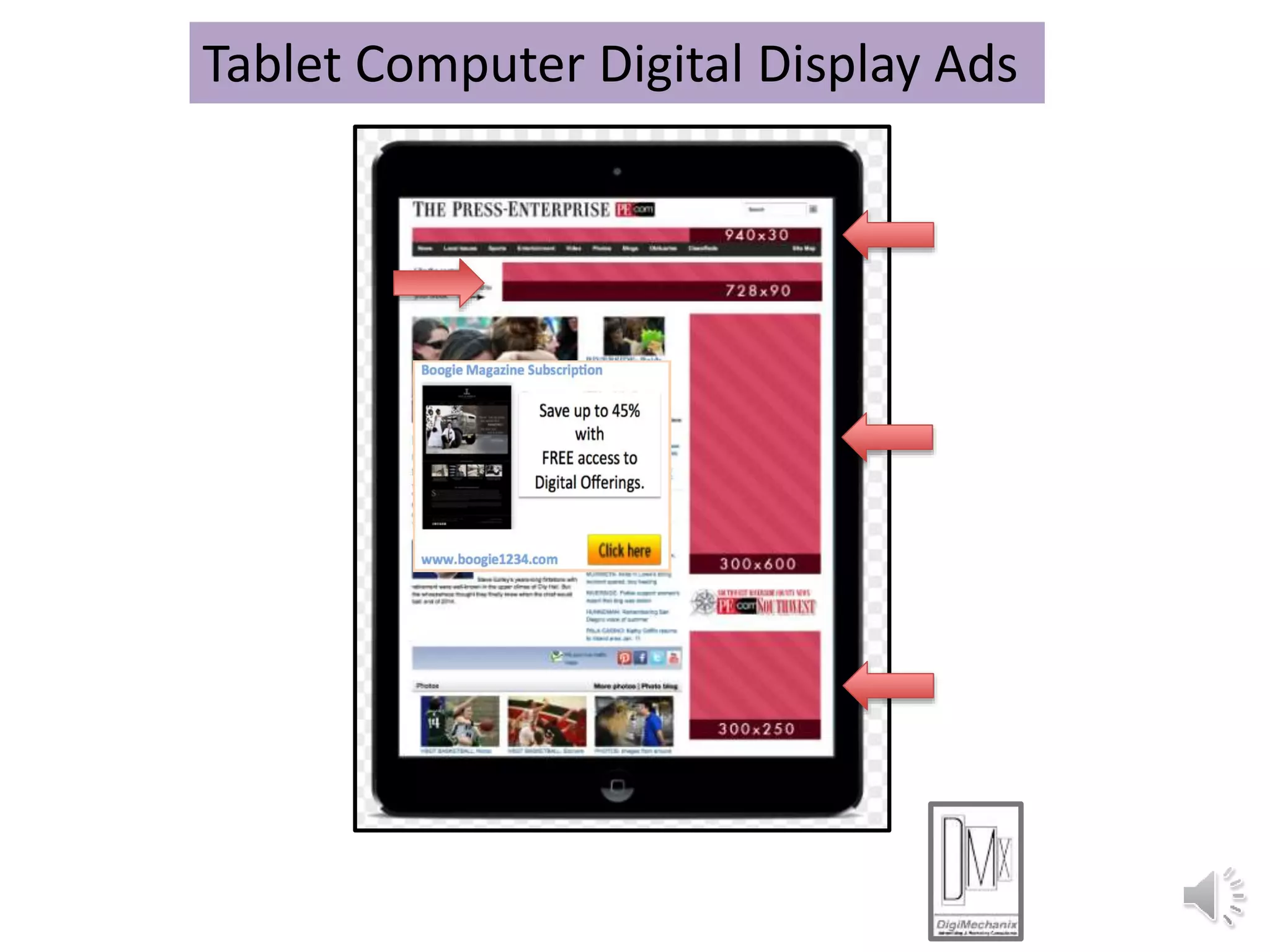 Tablet Computer Digital Display Ads
 