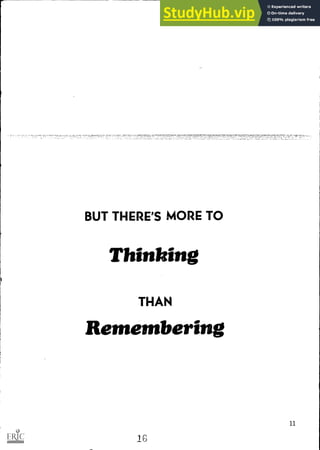 BUT THERE'S MORE TO
Thinking
THAN
Remembering
11
16
 