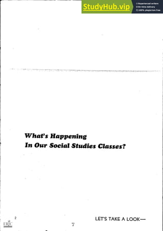 2
What's Happening
In Our Social Studies Classes?
rI
LET'S TAKE A LOOK
 