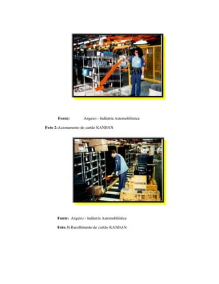 Fonte: Arquivo - Indústria Automobilística
Foto 2:Acionamento do cartão KANBAN
Fonte: Arquivo - Indústria Automobilística
Foto 3: Recolhimento do cartão KANBAN
 