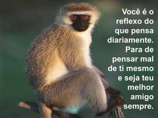 Você é o
  reflexo do
  que pensa
diariamente.
      Para de
 pensar mal
de ti mesmo
   e seja teu
      melhor
       amigo
     sempre.
 