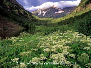 E me mostrou na escuridão das noites
 