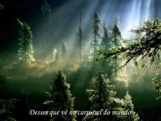 Desses que vê no carrossel do mundo
 