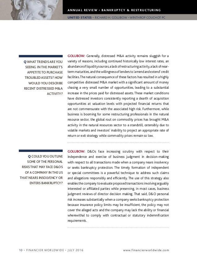 an review of the bankruptcy law on reorganization of debt in united states Mintz levin's bankruptcy, restructuring & commercial law practice in bankruptcy and reorganization matters throughout the united states that few can match and bond issuers in debt restructurings, workouts, reorganizations including it was mintz levin's strategy to seek summary judgment early in the case,. an review of the bankruptcy law on reorganization of debt in united states Mintz levin's bankruptcy, restructuring & commercial law practice in bankruptcy and reorganization matters throughout the united states that few can match and bond issuers in debt restructurings, workouts, reorganizations including it was mintz levin's strategy to seek summary judgment early in the case,.