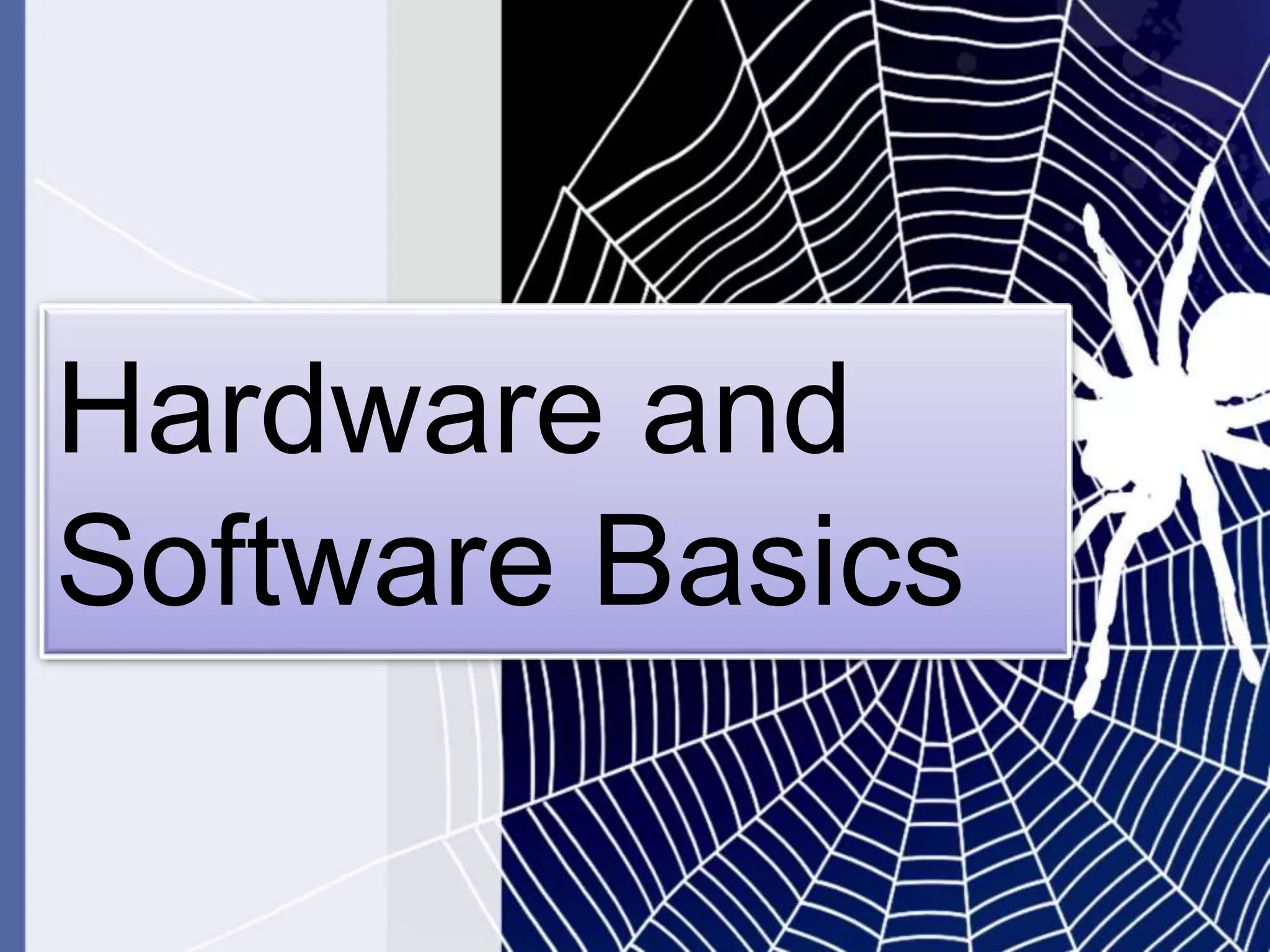 Hardware and
Software Basics
 