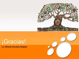 ¡Gracias!
Lic. Micaela González Delgado
 