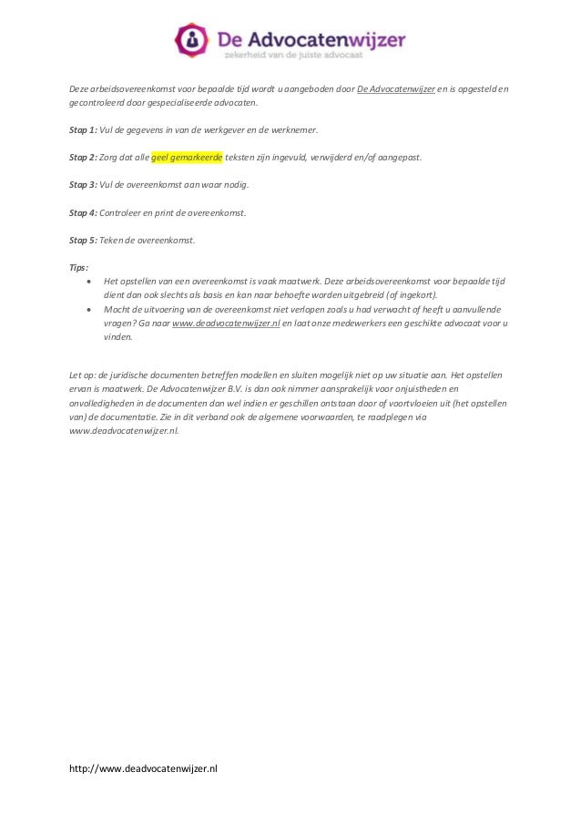 Brief Beeindiging Contract Bepaalde Tijd  Smart Relais
