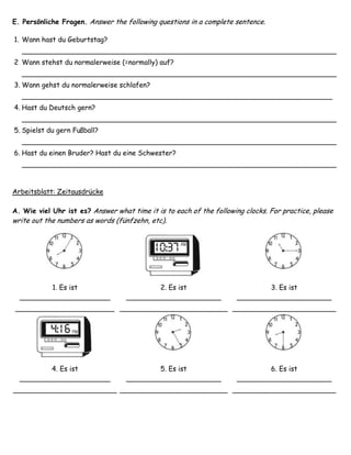 Arbeitsblat Fur Kapitel 2 Stockton