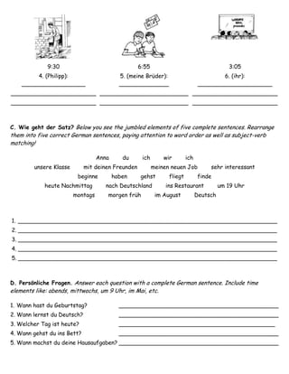 Arbeitsblat Fur Kapitel 2 Stockton