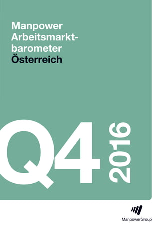 Manpower
Arbeitsmarkt-
barometer
Österreich
Q4
2016
 